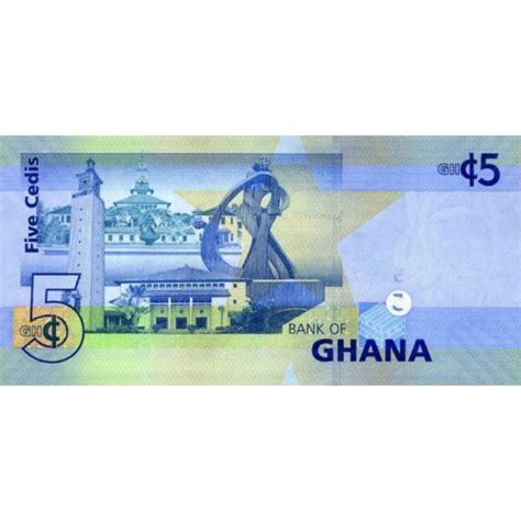 706 Pn46 Ghana 5 Cedis Year 2019