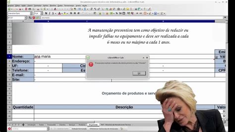 Tratamento De Erro No Calc Do Libreoffice Via Valida O De Dados Youtube