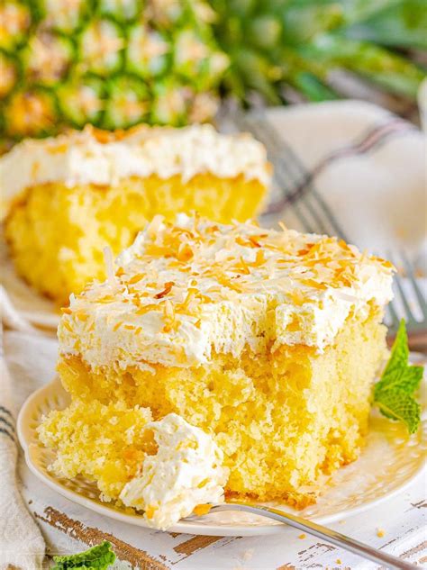 Pina Colada Cake Pineapple Coconut Cake Mom On Timeout