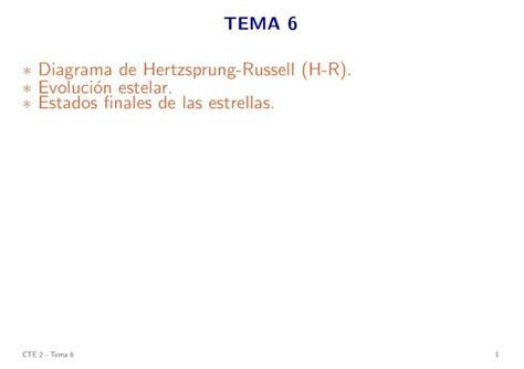 Pdf Tema Diagrama De Hertzsprung Russell H R Evoluci N