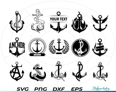 Anchor Svg Nautical Svg Anchor Clipart Cut File For Cricut Silhouette Vector Dxf