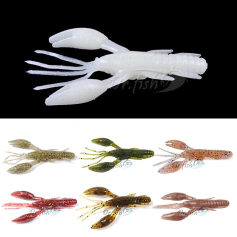 Drfish 6pcs Ice Fishing Soft Lure Plastics Shrimp Craw Crawfish 3