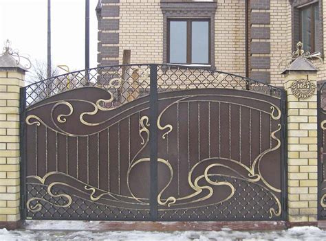 Самые красивые кованые ворота с калиткой для частного дома: эскизы ...