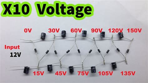 X10 Voltage Multiplier Use Capacitor Youtube