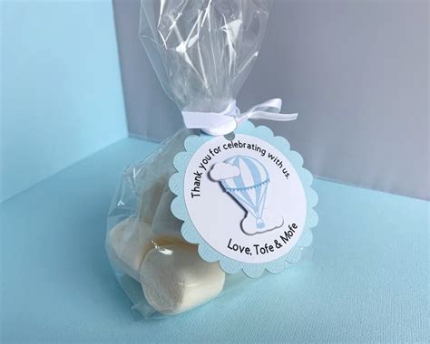Hot Air Balloon Favor Tags Personalized Up Up And Away Baby Shower Thank You Tags Customized