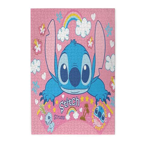 Jigsaw Puzzle Stitch Picture Puzzle Lilo And Stitch Wooden Puzzles Fun