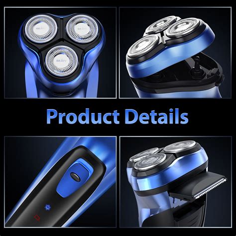 Sejoy Men S Electric Shaver Razor Rotary Beard Usb Rechargeable