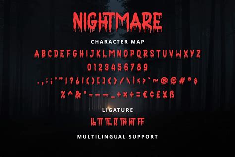 Nightmare Horror Display Font Alpaprana Studio