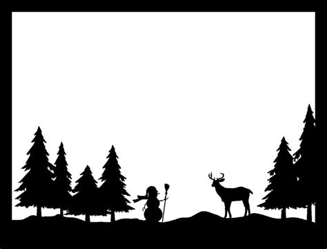 Christmas Landscape Silhouette At Getdrawings Free Download