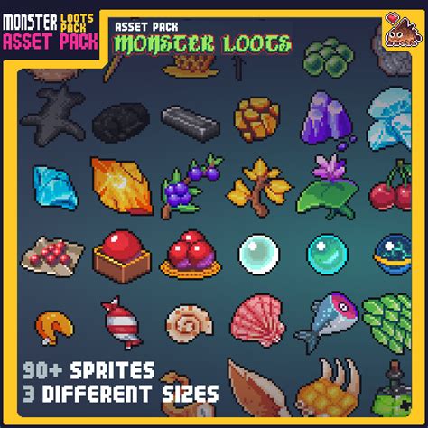 RPG Monster Loots Pixel Art Asset Pack Beowulf S Ko Fi Shop Ko Fi