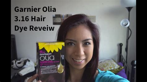 Garnier Olia 3 16 Darkest Violet Hair Dye Review Youtube