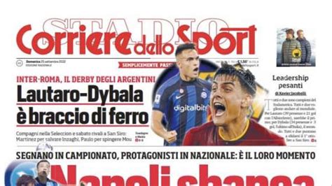 Prima Pagina Corriere Dello Sport “napoli Sbanca”