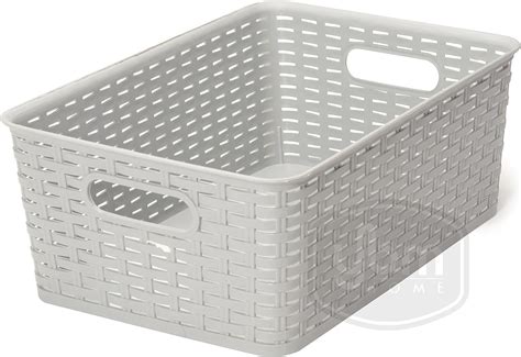 Buy Ybm Home Rattan Plastic Weave Basket Storage Bins Organizer For