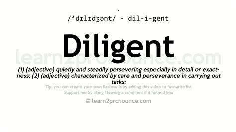 Pronunciation of Diligent | Definition of Diligent - YouTube