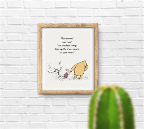 Winnie the Pooh Quote Wall Art Classic Poster Nursey Decor - Etsy