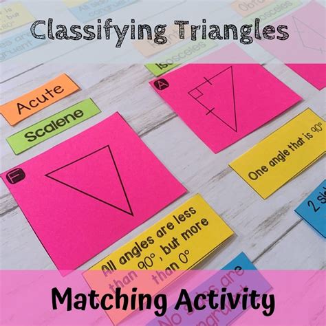 Classifying Triangles Matching Activity Classifying Triangles Fun