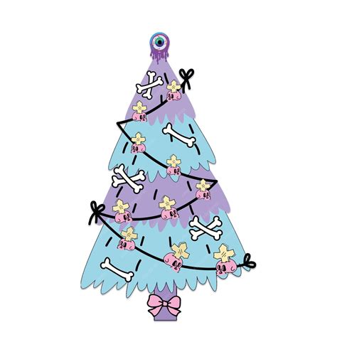 Christmas Creepy Pastel Goth Christmas Clipart Diseño De Temporada