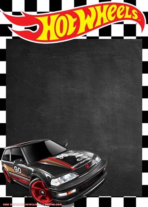 Hot Wheels Birthday Invitations Hot Wheels Party Hot Wheels Invitations Hot Wheels Birthday