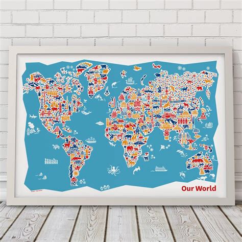 World Map Poster - Etsy