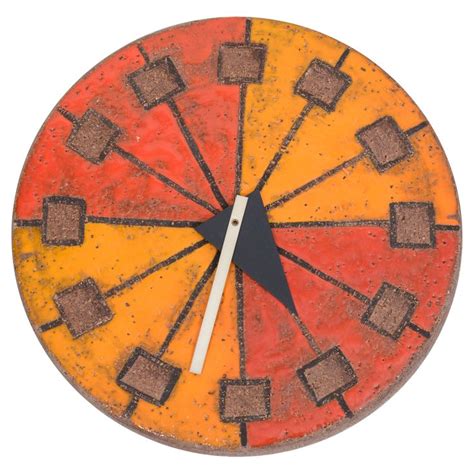 Italian Ceramic Clock By Howard Miller Howard Miller Wall Clock Antique Clocks For Sale