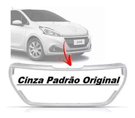 Friso Moldura Grade Parachoque Peugeot 208 2017 Á 2020 Cinza Mebuscar