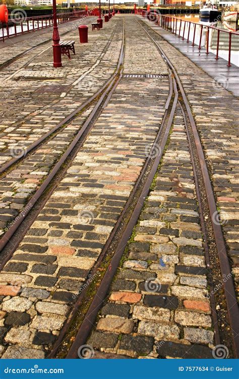 Railway in Leith Docks stock photo. Image of granite, docks - 7577634