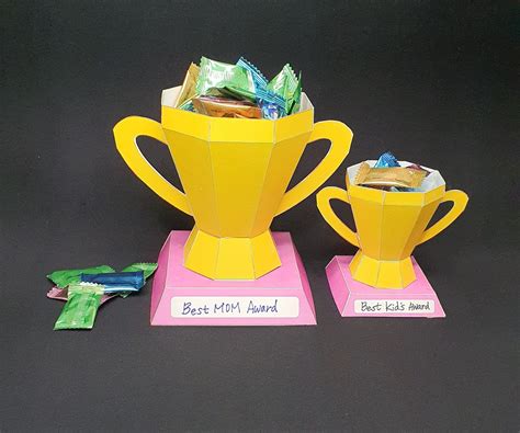 3d Trophy Paper Trophy Diy Trophy Paper Craft Printable Etsy