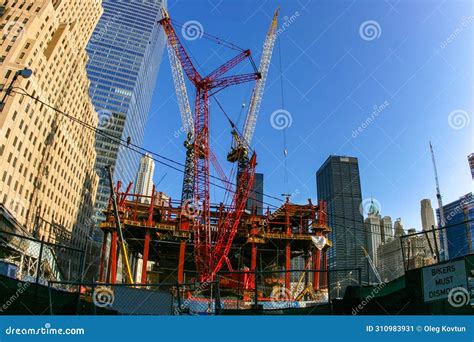 Construction of New Skyscrapers Twin Towers, New York, USA Editorial ...