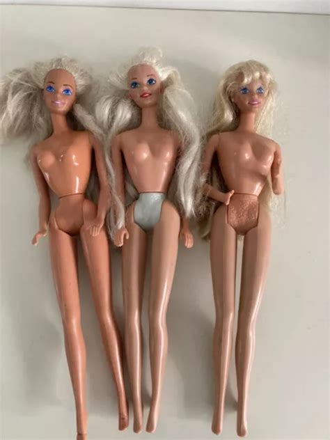 BARBIE VINTAGE MATTEL 4 Nude Doll Lot Bundle Articulated Rubber 90s 18 39 PicClick UK
