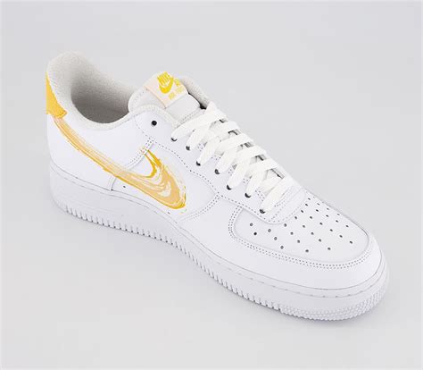 Nike Air Force 1 07 Trainers White Solar Flare Mens Trainers