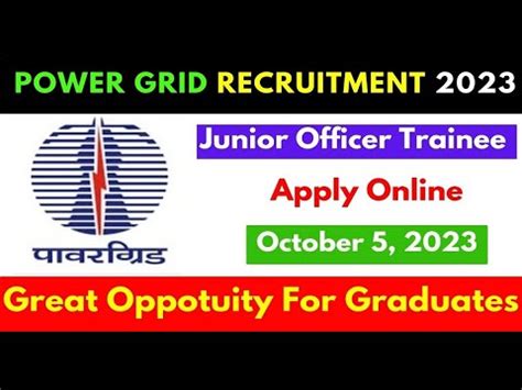 Powergrid Recruitment Apply Now For Pgcil Junior Officer