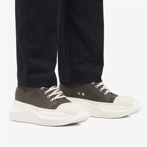 Rick Owens Drkshdw Denim Twill Abstract Low Sneak Sneaker Dark Dust Milk End