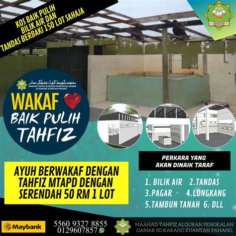 Maahad Tahfiz Al Quran Pengkalan Damar Infak Wakaf Tandas