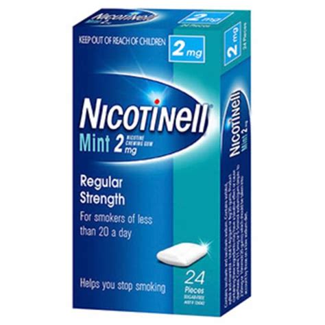 Nicotinell Cool Mint Mg Medicated Chewing Gum Healthwise