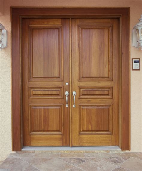 Panelling On Double Front Doors Wooden Double Doors Double Door