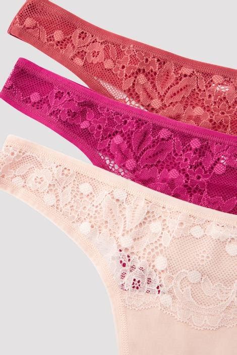Multi Color Hot Summer Lacy Detailed 3packed Thong Panties Penti Romania