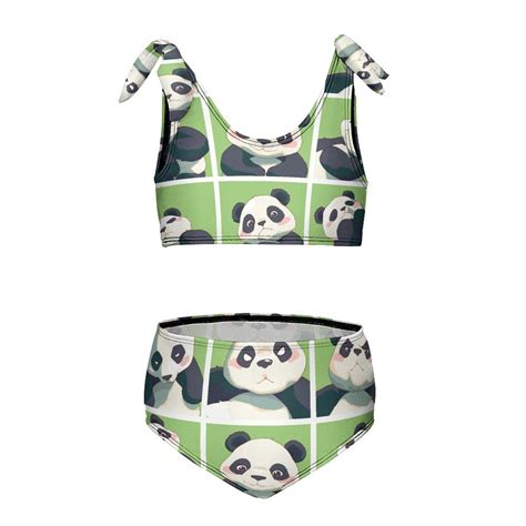 Cartoon Cute Bear Girl S Piece Bikini Set Beach Sport Swimsuit Swimwear Y Cm Walmart