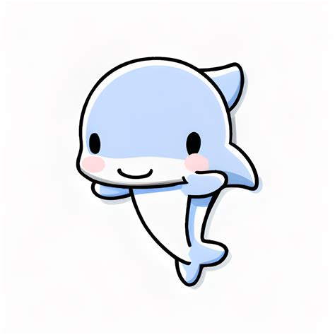 Dolphin Kawaii Chibi Graphic · Creative Fabrica