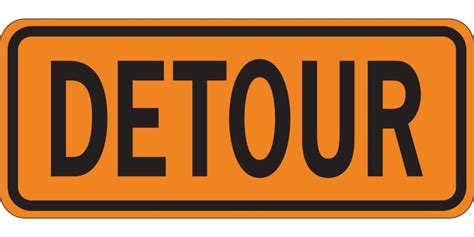 Sign Detour Road Free Image Download