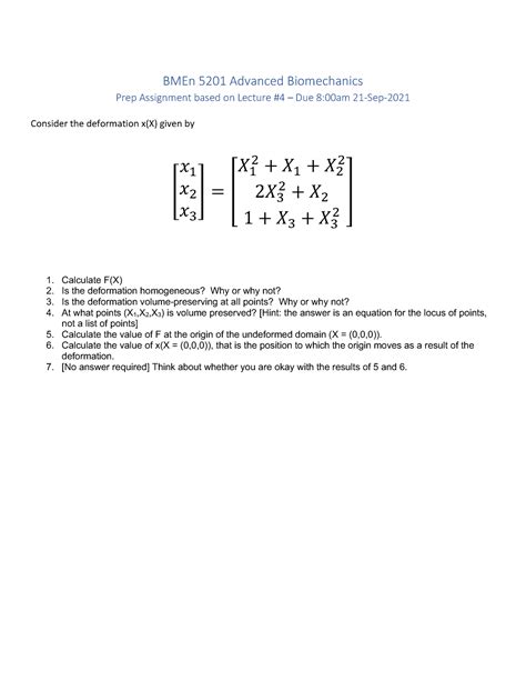 L04P About Def Grad Video Assignment Tutorial Lecture 04 BMEn