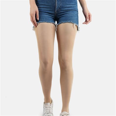 Buy Secrets By Zerokaata Nude Self Design Semi Sheer Pantyhose Stockings For Women Online