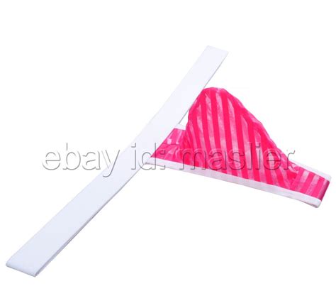 Mesh Transparent Striated Men Sexy Thongs Bikini G Strings Underwear Underpants EBay