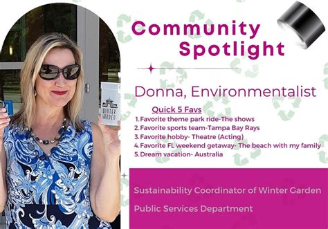 Get To Know Our Sustainability Coordinator In Winter Garden Donna