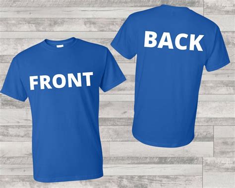 Front and Back Royal Blue T-shirt Mockup, Royal Blue T-shirt Mockup ...