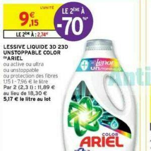 Anti crise fr Lessive liquide ARIEL chez Intermarché 07 03 19 03