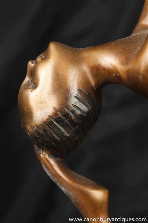 French Bronze Art Deco Nude Female Statue Erotic Art