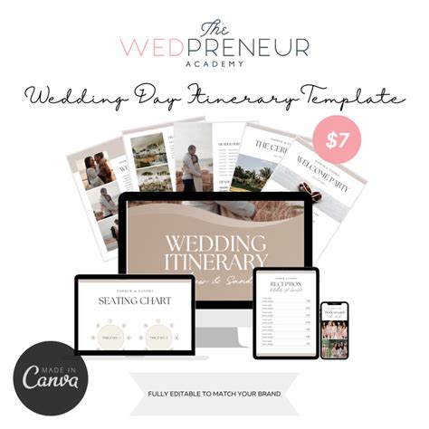 Wedding Day Itinerary Template Wedding Planner Templates