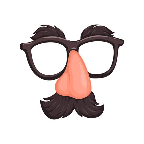 Disguise Eyeglass With Fake Nose and Mustache Symbol Cartoon ...