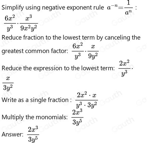 Solved 30 Simplify The Expression 6x 2 Y 3 · Y 2 X 3 9x 2 [math]