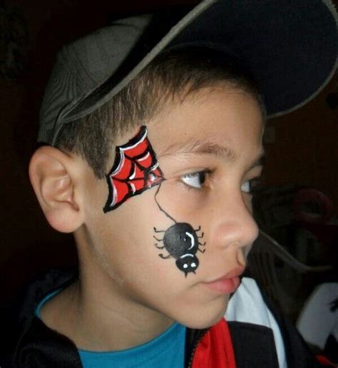 Tela de Araña Spider face painting Girl face painting Face